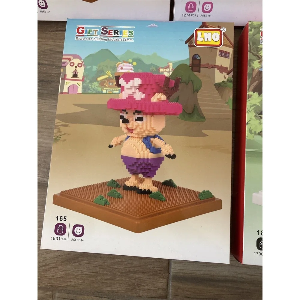 New LNO Gift Series Lot 5 Cartoon Pets Micro Building Blocks Zootopia One Piece